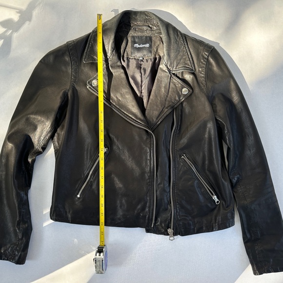 Madewell Black Washed Genuine Leather Jacket - Picture 11 of 16
